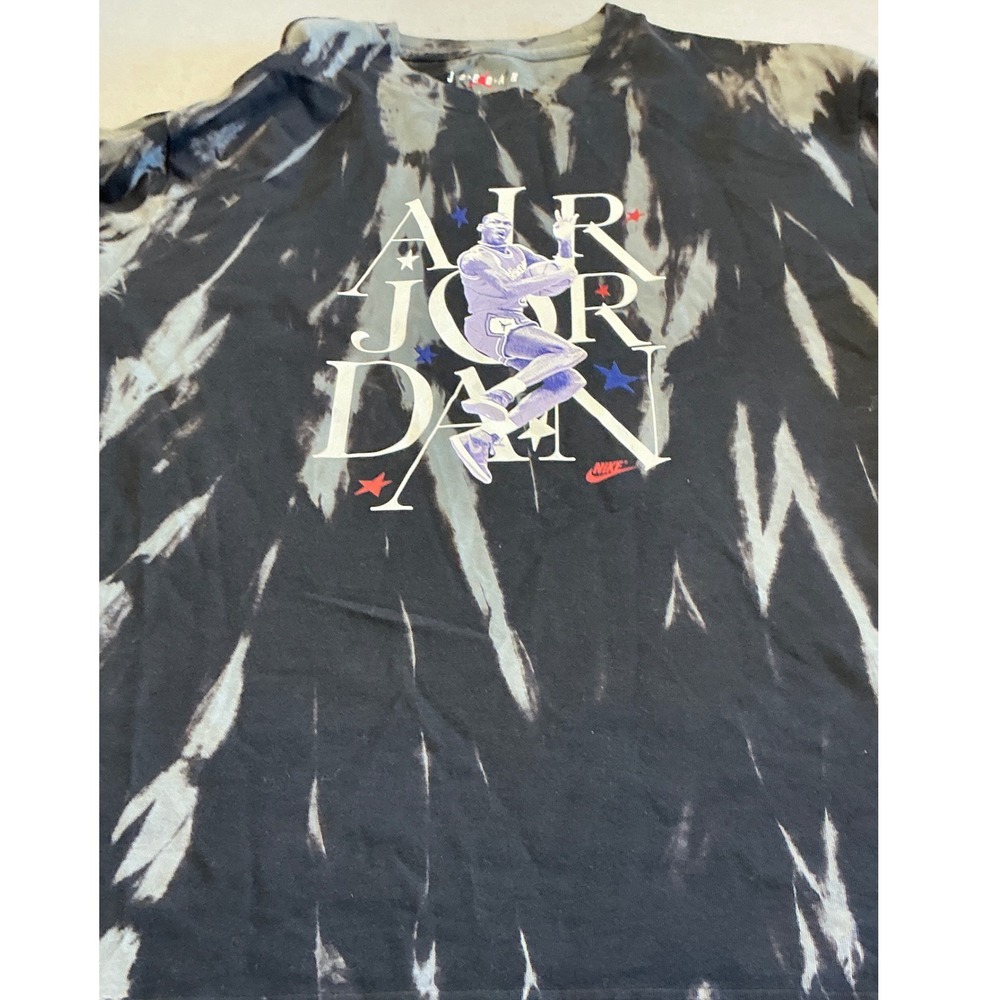 Jordan T-Shirt Tie Dye‎ Graphic Michael Jordan Black Grey Size L DH8982-100